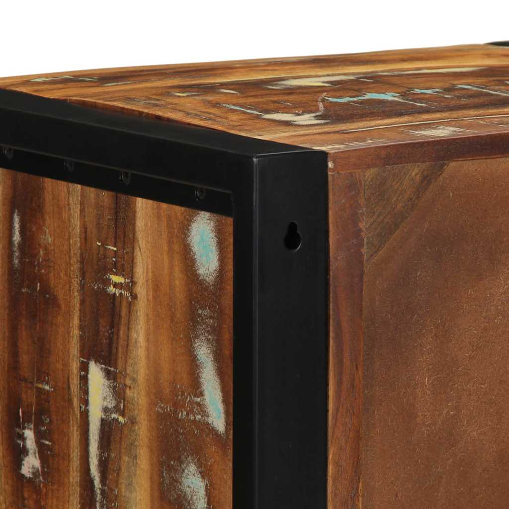 Nachtkastje 40x35x40 cm massief gerecycled hout meerkleurig is nu te koop bij PeponiXL, paradijselijk wonen!