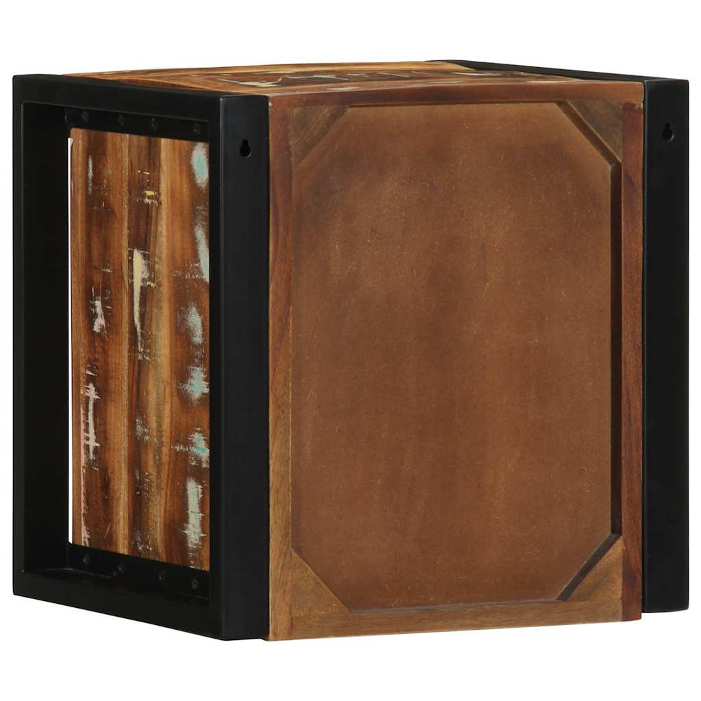 Nachtkastjes 2st 40x35x40cm massief gerecycled hout meerkleurig is nu te koop bij PeponiXL, paradijselijk wonen!