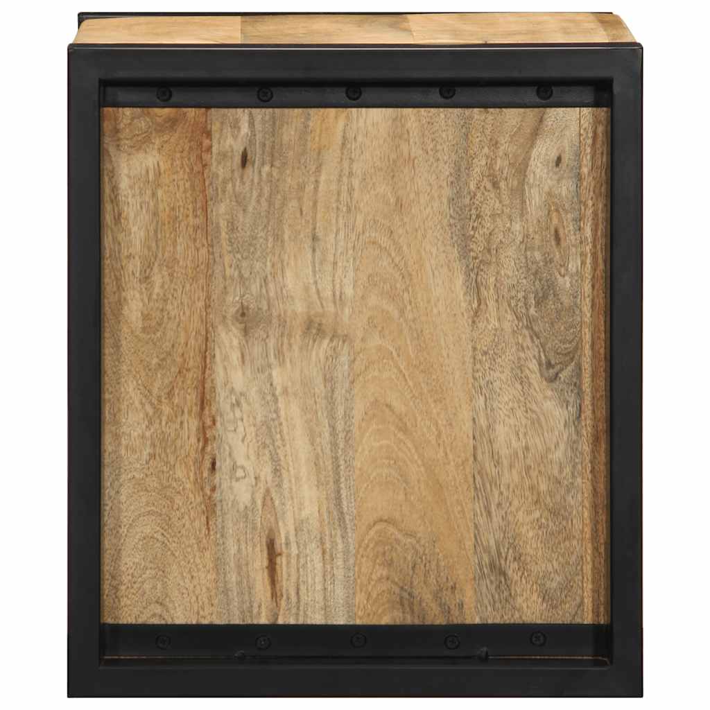 Nachtkastjes 2 st 40x35x40 cm massief ruw hout mango is nu te koop bij PeponiXL, paradijselijk wonen!