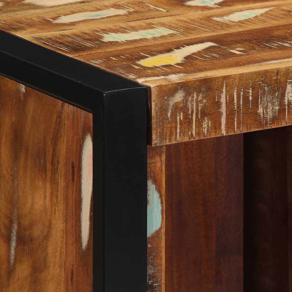 Nachtkastjes 2st 40x35x40cm massief gerecycled hout meerkleurig is nu te koop bij PeponiXL, paradijselijk wonen!