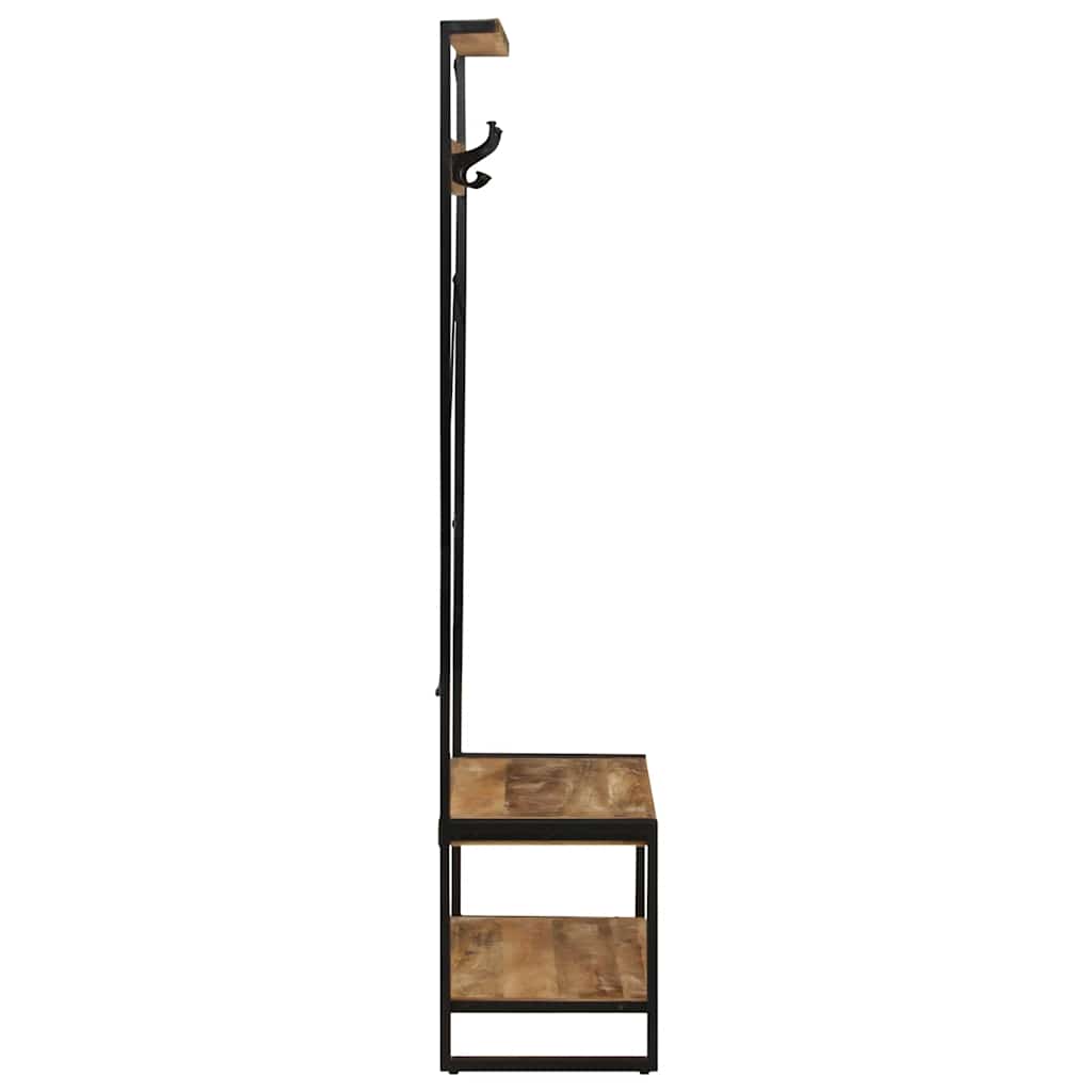 Kledingrek 80x40x190 cm massief ruw hout mango is nu te koop bij PeponiXL, paradijselijk wonen!