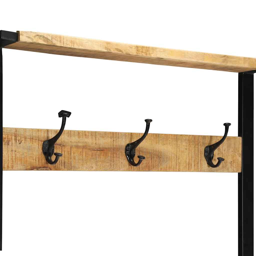 Kledingrek 80x40x190 cm massief ruw hout mango is nu te koop bij PeponiXL, paradijselijk wonen!