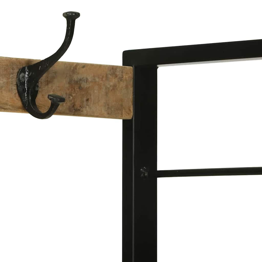 Kledingrek met lade Bruin 110 x 40 x 179 cm Massief mangohout is nu te koop bij PeponiXL, paradijselijk wonen!