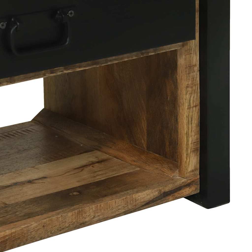 Kledingrek met lade Bruin 110 x 40 x 179 cm Massief mangohout is nu te koop bij PeponiXL, paradijselijk wonen!