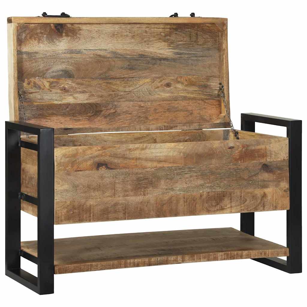 Opbergbox met opslag Bruin 80 x 35 x 45 cm Massief mangohout is nu te koop bij PeponiXL, paradijselijk wonen!