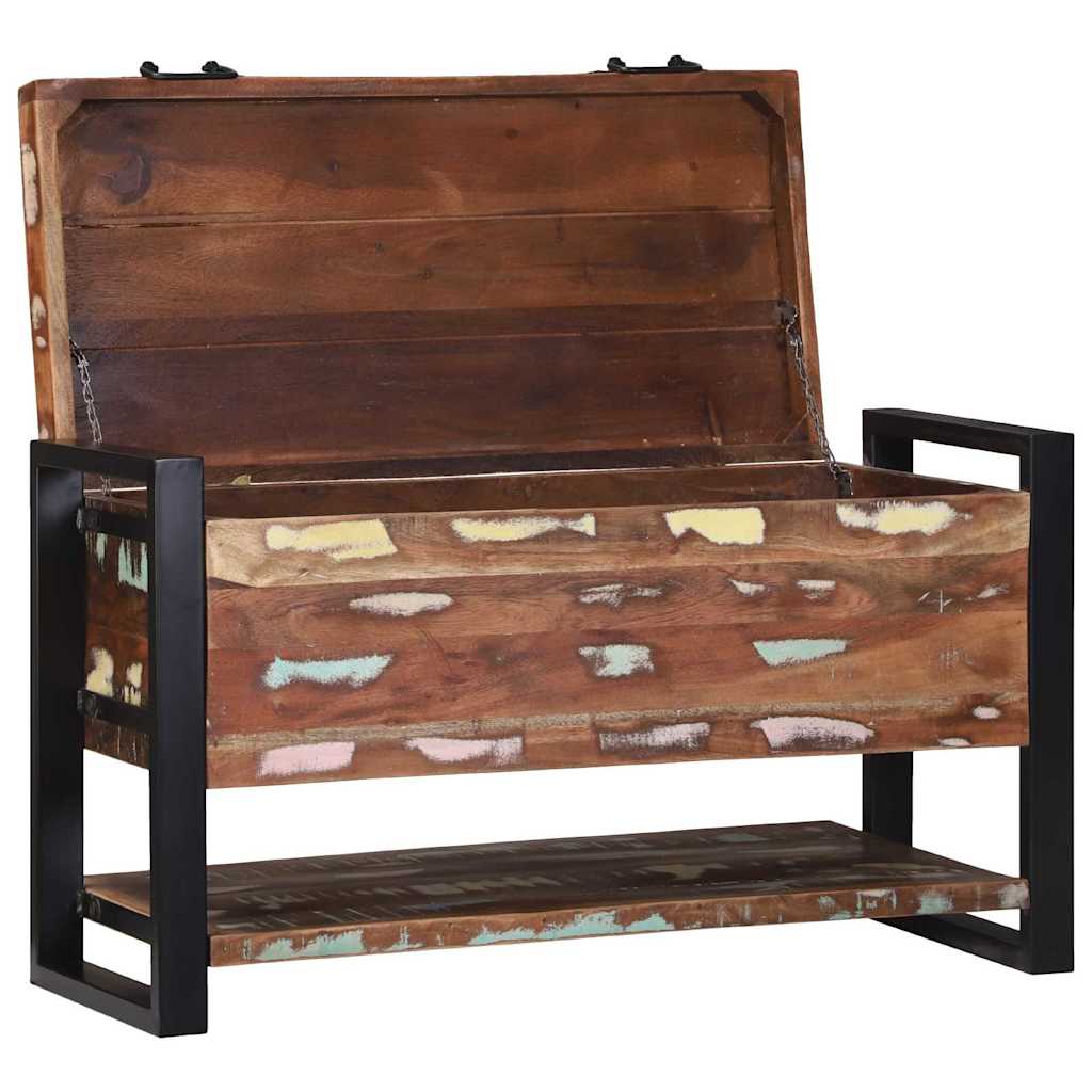 Opbergbox Multikleur 80 x 35 x 45 cm Massief gerecycled hout is nu te koop bij PeponiXL, paradijselijk wonen!