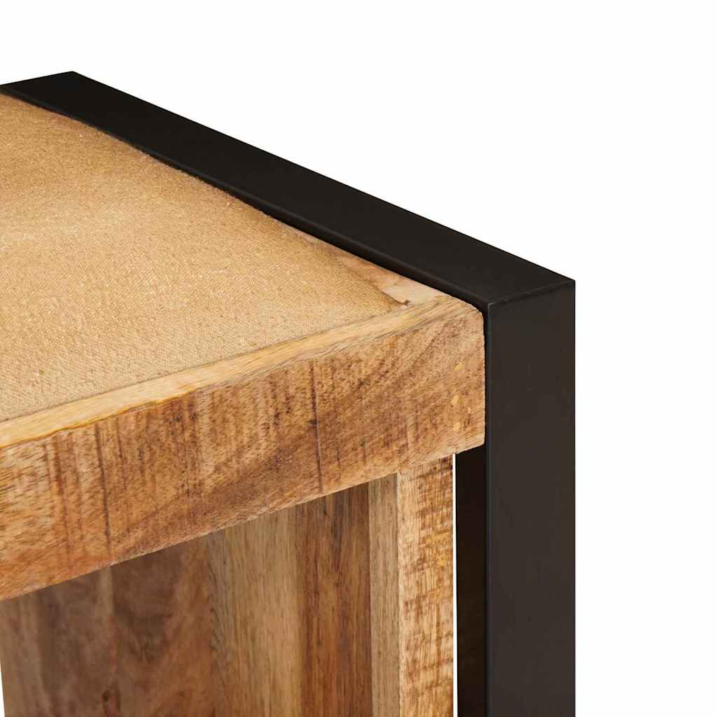 Opslagbank met lade Bruin 80 x 35 x 40 cm Massief mangohout is nu te koop bij PeponiXL, paradijselijk wonen!