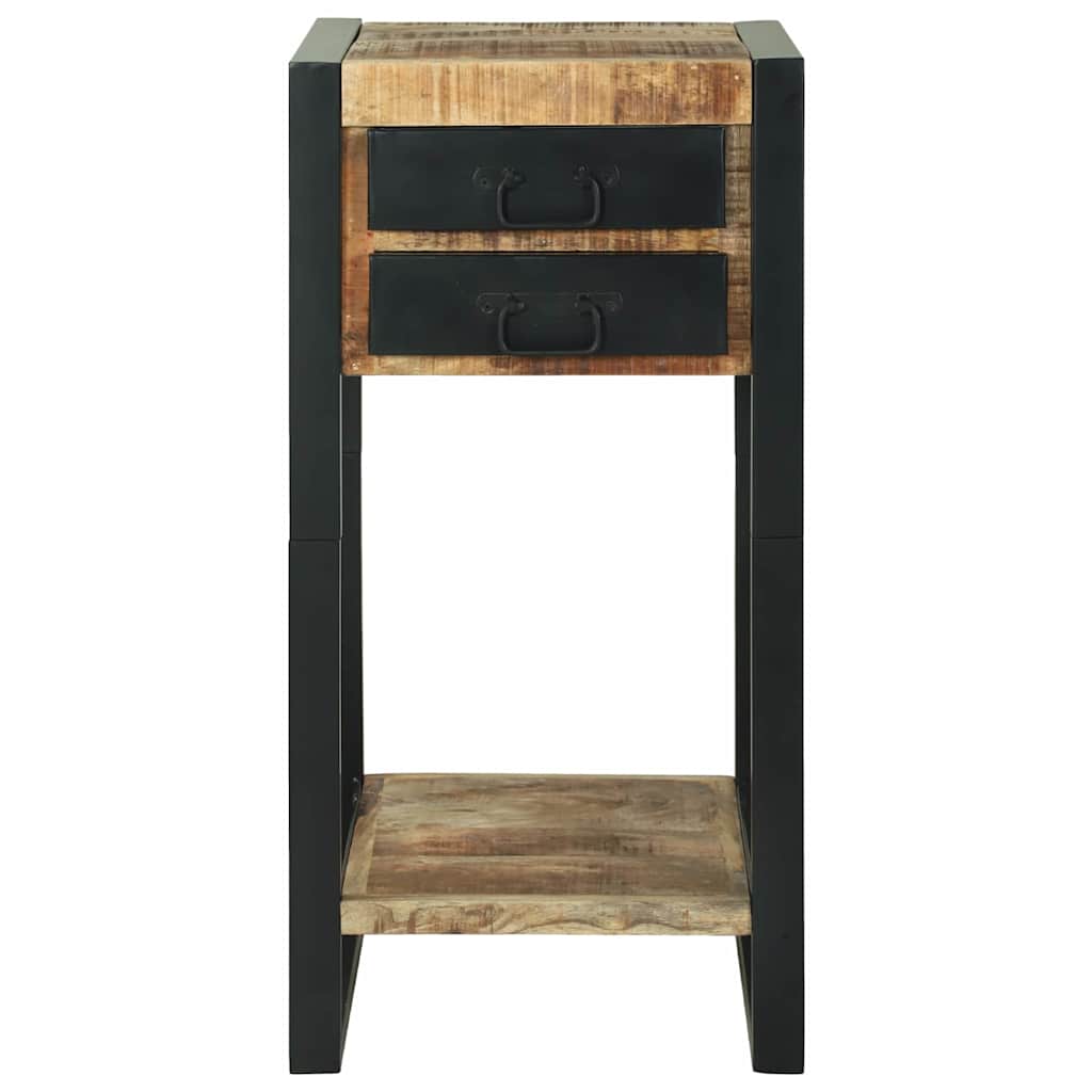 Bijzettafel met lade Bruin 40 x 40 x 80 cm Massief Mango Hout is nu te koop bij PeponiXL, paradijselijk wonen!