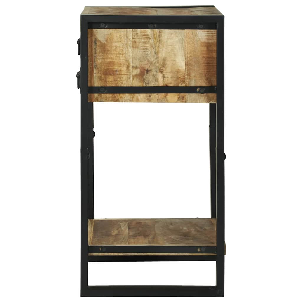 Bijzettafel met lade Bruin 40 x 40 x 80 cm Massief Mango Hout is nu te koop bij PeponiXL, paradijselijk wonen!