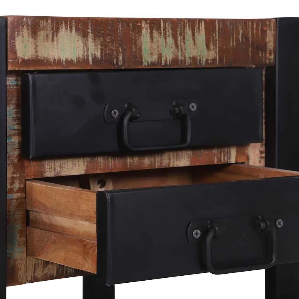 Bijzettafel Multikleur 40 x 40 x 80 cm Massief Gerecycled Hout is nu te koop bij PeponiXL, paradijselijk wonen!