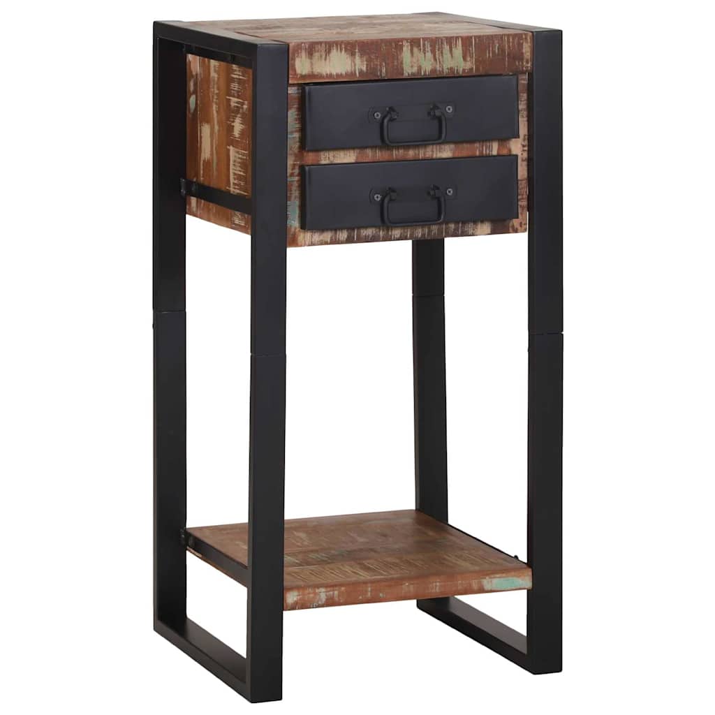 Bijzettafel Multikleur 40 x 40 x 80 cm Massief Gerecycled Hout is nu te koop bij PeponiXL, paradijselijk wonen!