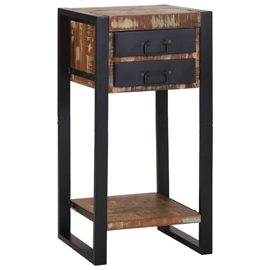 Bijzettafel Multikleur 40 x 40 x 80 cm Massief Gerecycled Hout is nu te koop bij PeponiXL, paradijselijk wonen!