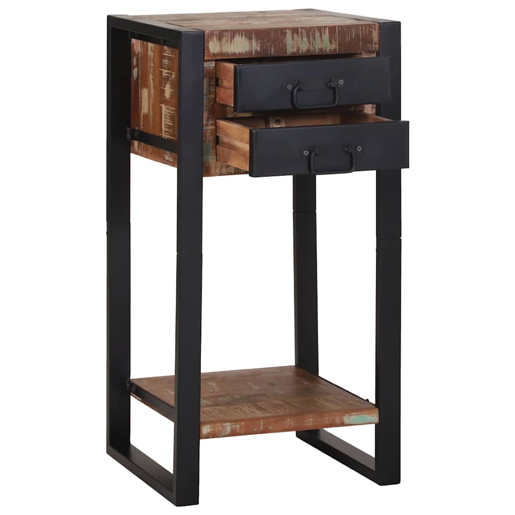 Bijzettafel Multikleur 40 x 40 x 80 cm Massief Gerecycled Hout is nu te koop bij PeponiXL, paradijselijk wonen!