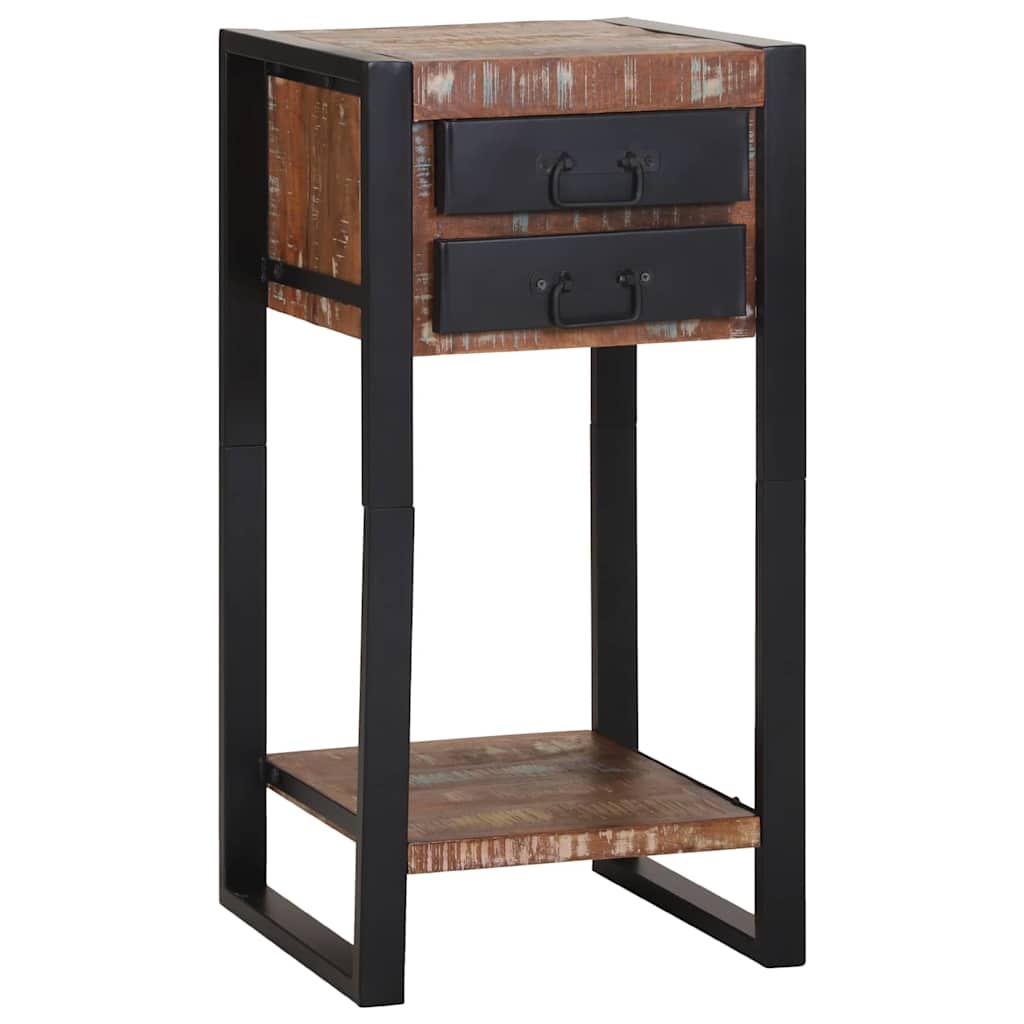 Bijzettafel Multikleur 40 x 40 x 80 cm Massief Gerecycled Hout is nu te koop bij PeponiXL, paradijselijk wonen!