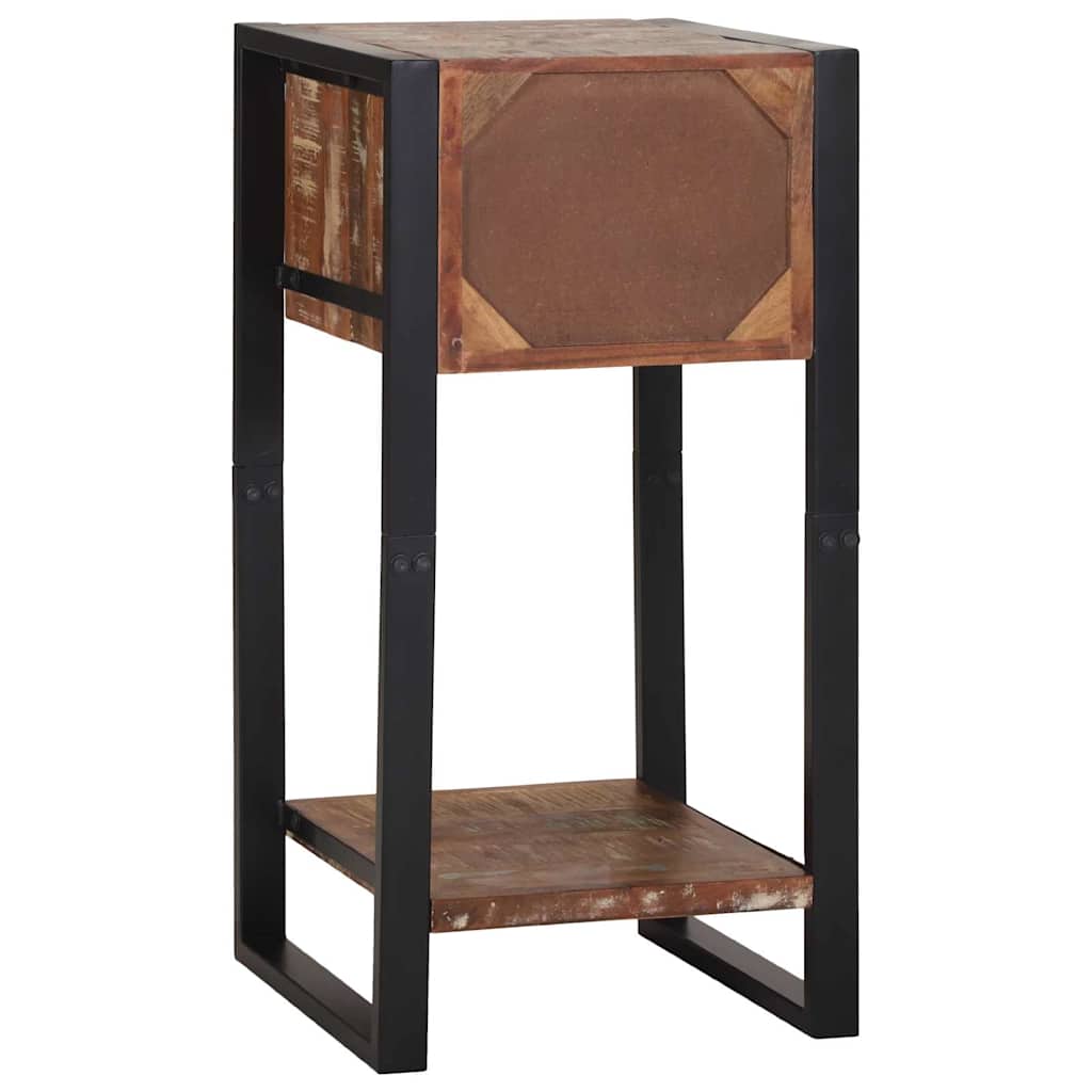 Bijzettafel Multikleur 40 x 40 x 80 cm Massief Gerecycled Hout is nu te koop bij PeponiXL, paradijselijk wonen!