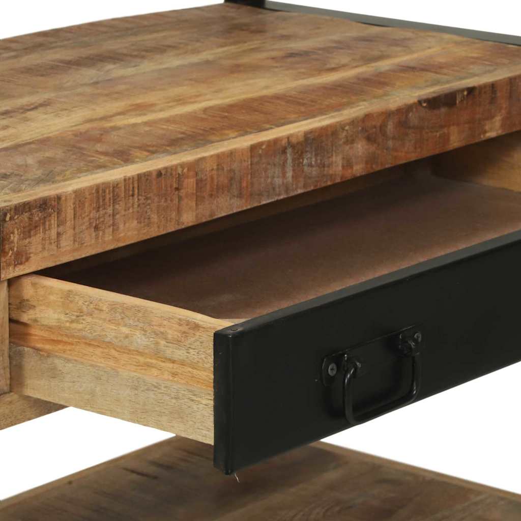 Keukenrek Bruin en zwart 80 x 40 x 160 cm Massief Mango Hout is nu te koop bij PeponiXL, paradijselijk wonen!