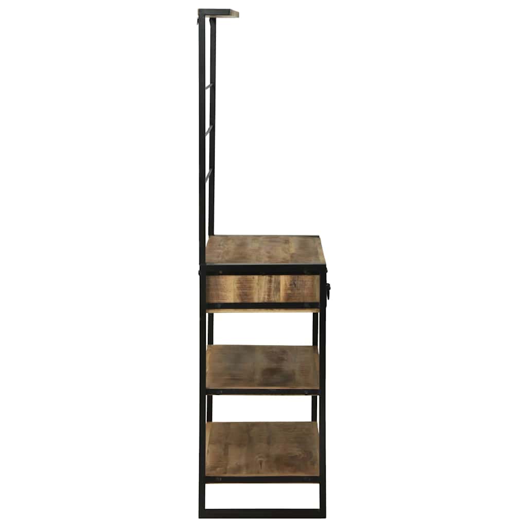 Keukenrek Bruin en zwart 80 x 40 x 160 cm Massief Mango Hout is nu te koop bij PeponiXL, paradijselijk wonen!