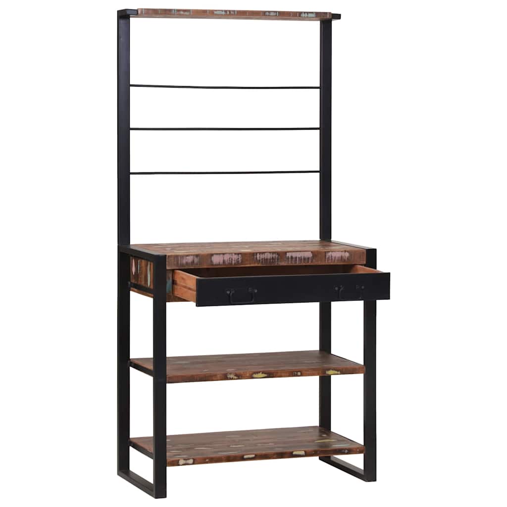 Keukenrek Multikleur 80 x 40 x 160 cm Massief gerecycled hout is nu te koop bij PeponiXL, paradijselijk wonen!