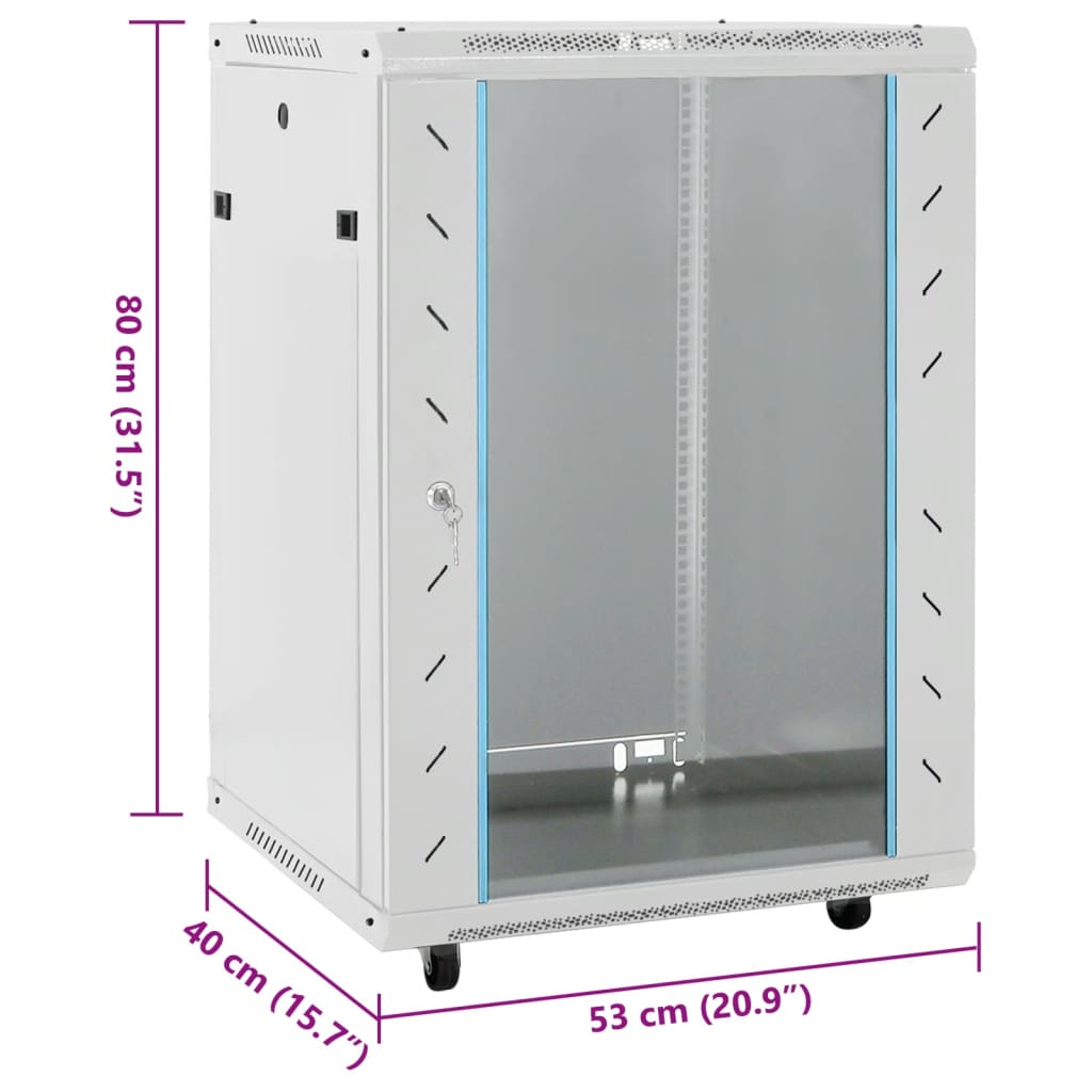 Netwerkkast 15U 19" IP20 60x45x86 cm grijs is nu te koop bij PeponiXL, paradijselijk wonen!