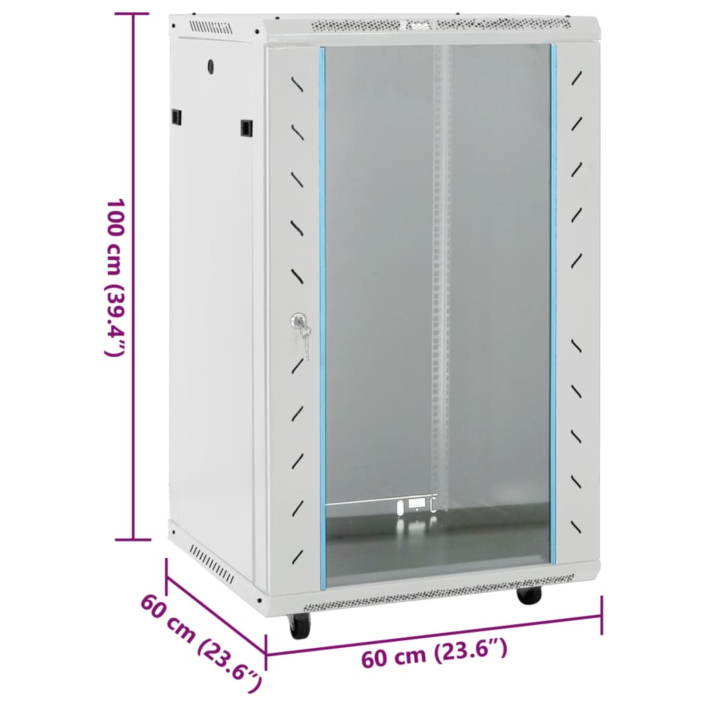 Netwerkkast 18U 19" IP20 60x60x100 cm grijs is nu te koop bij PeponiXL, paradijselijk wonen!