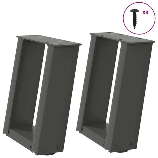 Salontafelpoten 2 st U-vormig 30x(30-31) cm staal antraciet is nu te koop bij PeponiXL, paradijselijk wonen!