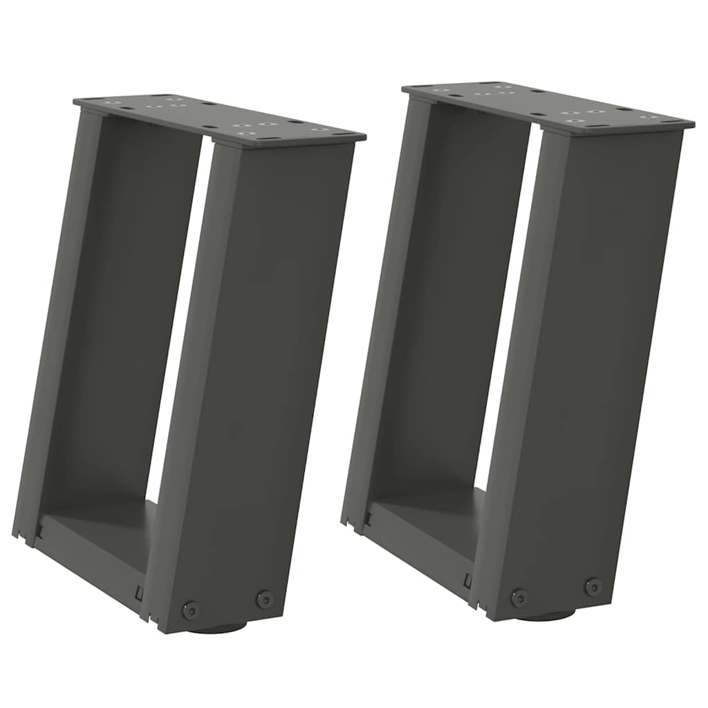 Salontafelpoten 2 st U-vormig 30x(30-31) cm staal antraciet is nu te koop bij PeponiXL, paradijselijk wonen!