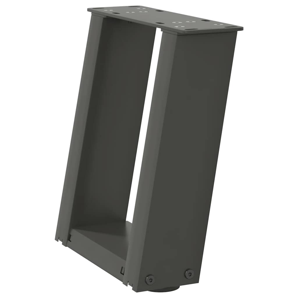 Salontafelpoten 2 st U-vormig 30x(30-31) cm staal antraciet is nu te koop bij PeponiXL, paradijselijk wonen!