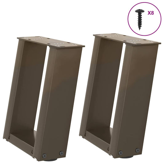 Salontafelpoten 2 st U-vormig 30x(30-31) cm staal naturel is nu te koop bij PeponiXL, paradijselijk wonen!