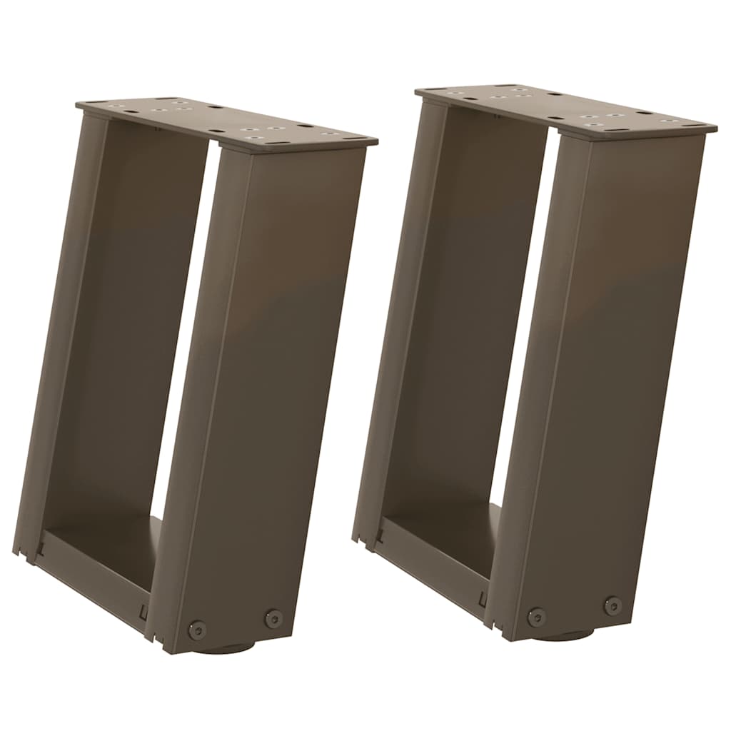 Salontafelpoten 2 st U-vormig 30x(30-31) cm staal naturel is nu te koop bij PeponiXL, paradijselijk wonen!