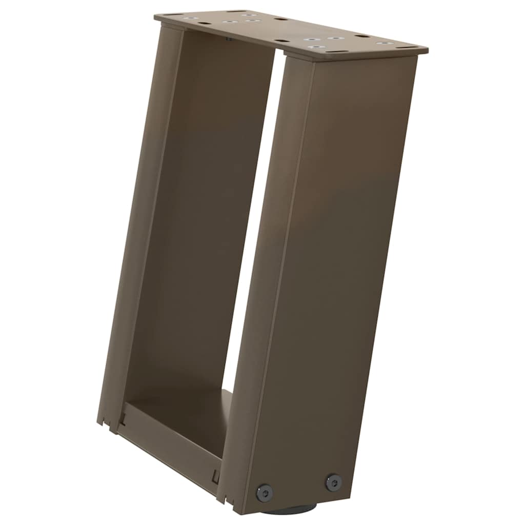 Salontafelpoten 2 st U-vormig 30x(30-31) cm staal naturel is nu te koop bij PeponiXL, paradijselijk wonen!