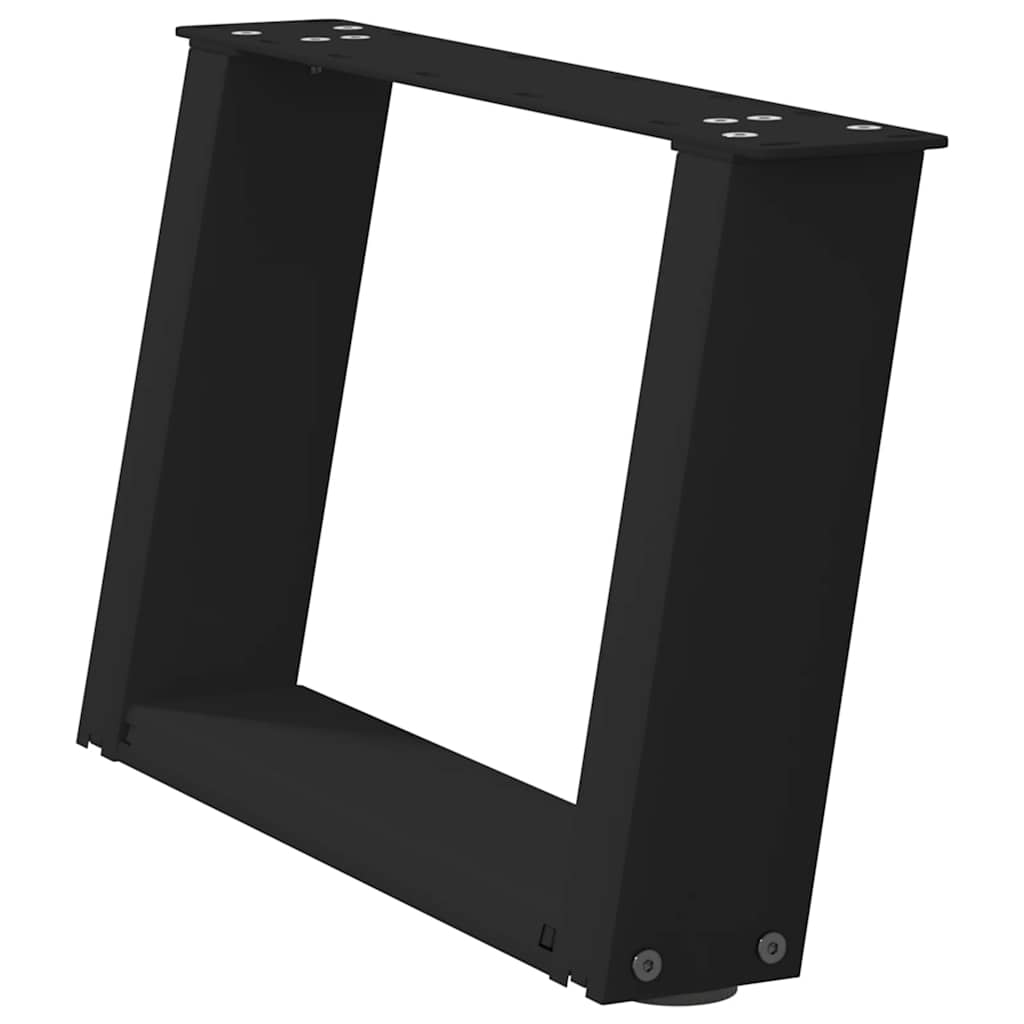 Salontafelpoten 2 st U-vormig 40x(30-31) cm staal zwart is nu te koop bij PeponiXL, paradijselijk wonen!