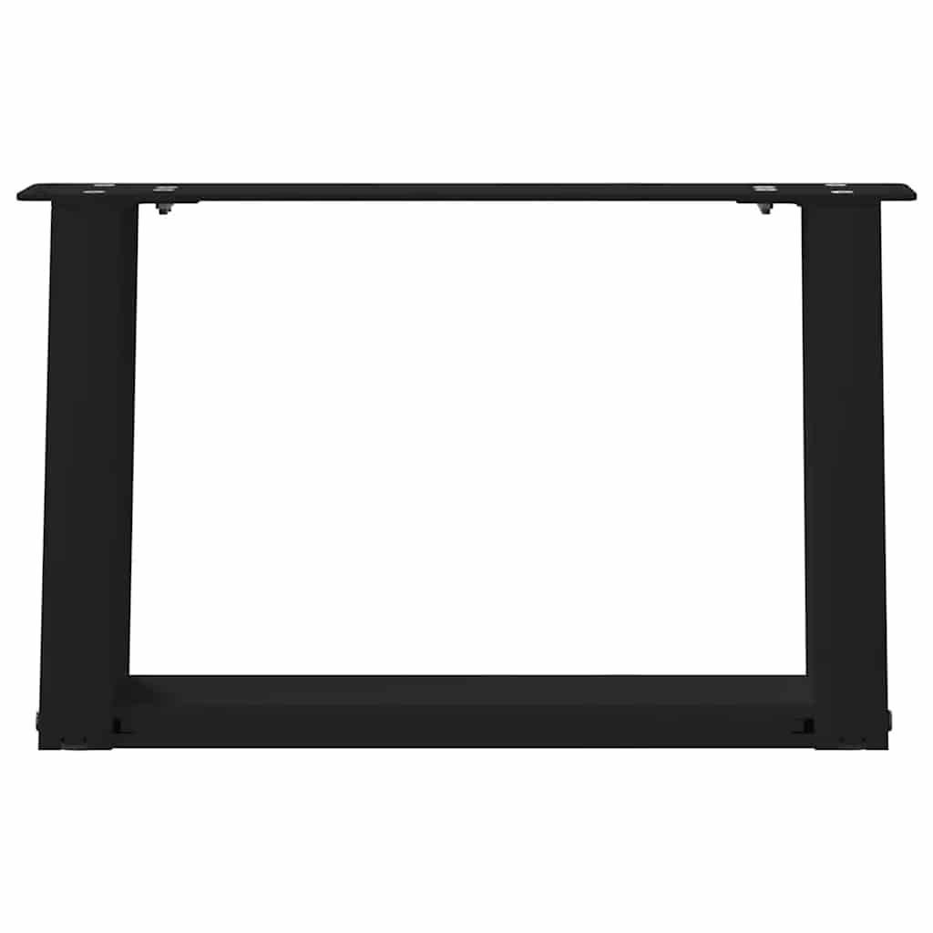 Salontafelpoten 2 st U-vormig 40x(30-31) cm staal zwart is nu te koop bij PeponiXL, paradijselijk wonen!