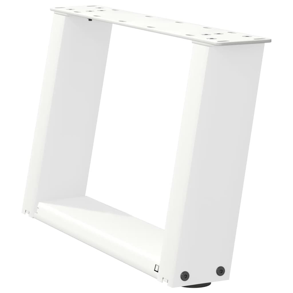 Salontafelpoten 2 st U-vormig 40x(30-31) cm staal wit is nu te koop bij PeponiXL, paradijselijk wonen!