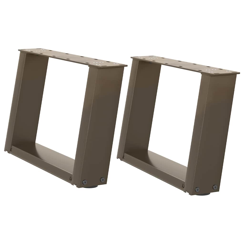Salontafelpoten 2 st U-vormig 40x(30-31) cm staal naturel is nu te koop bij PeponiXL, paradijselijk wonen!