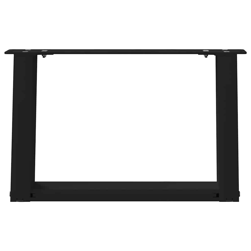 Salontafelpoten 2 st U-vormig 50x(30-31) cm staal zwart is nu te koop bij PeponiXL, paradijselijk wonen!