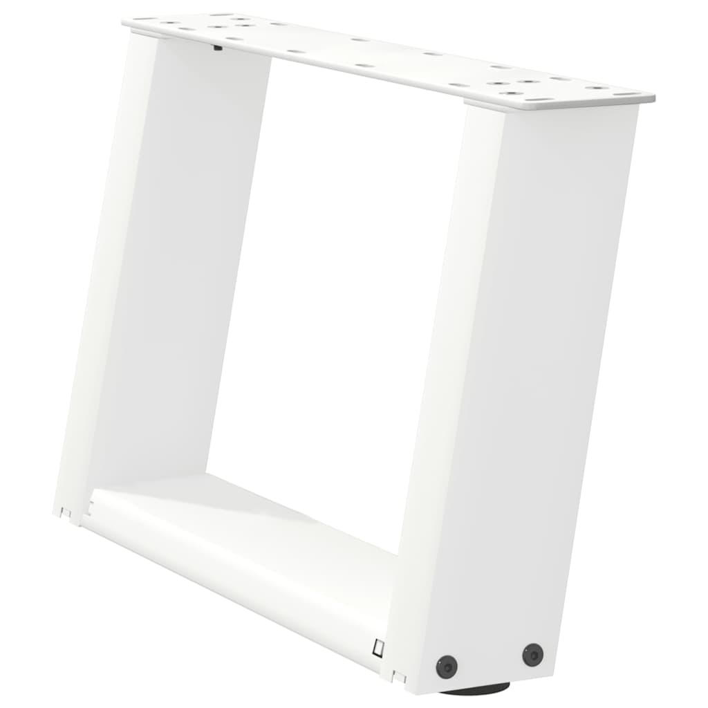 Salontafelpoten 2 st U-vormig 50x(30-31) cm staal wit is nu te koop bij PeponiXL, paradijselijk wonen!