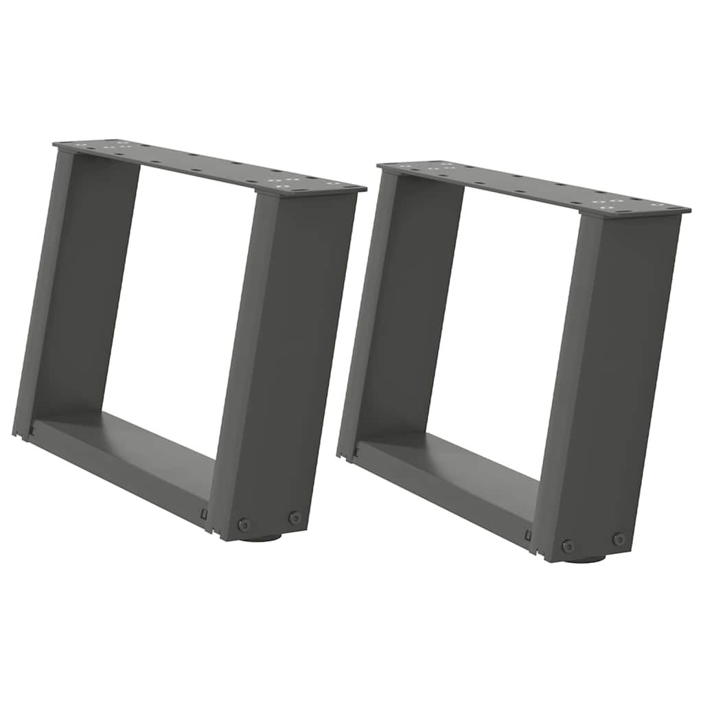 Salontafelpoten 2 st U-vormig 50x(30-31) cm staal antraciet is nu te koop bij PeponiXL, paradijselijk wonen!