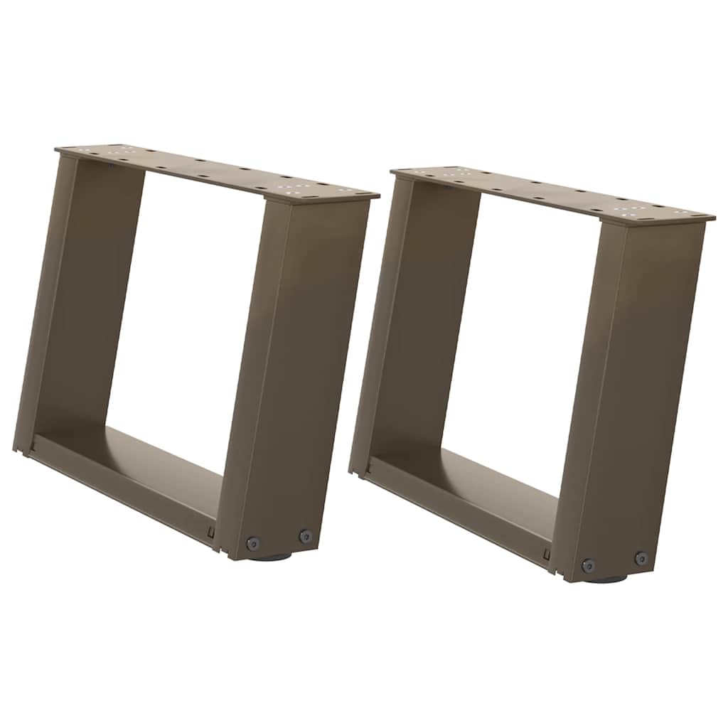 Salontafelpoten 2 st U-vormig 50x(30-31) cm staal naturel is nu te koop bij PeponiXL, paradijselijk wonen!