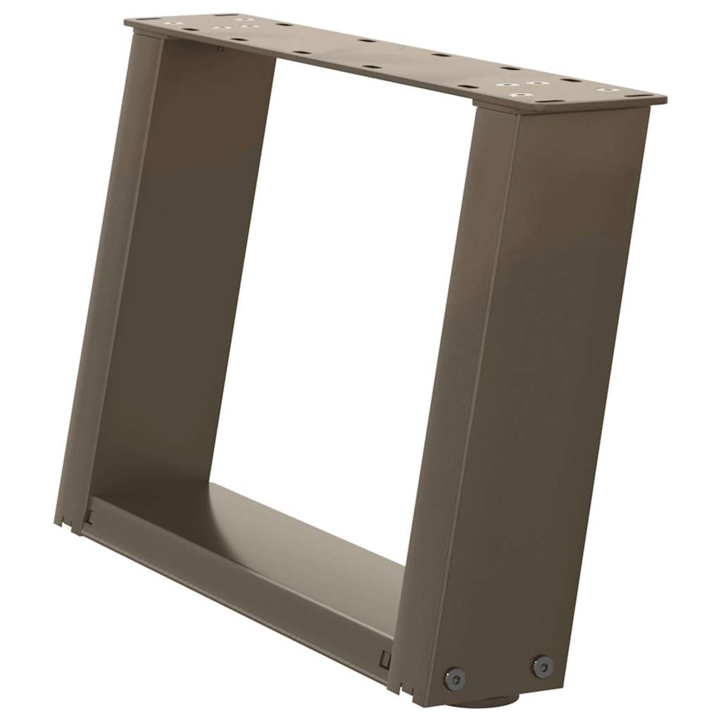Salontafelpoten 2 st U-vormig 50x(30-31) cm staal naturel is nu te koop bij PeponiXL, paradijselijk wonen!