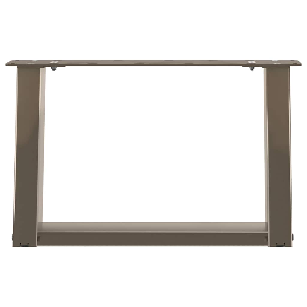 Salontafelpoten 2 st U-vormig 50x(30-31) cm staal naturel is nu te koop bij PeponiXL, paradijselijk wonen!