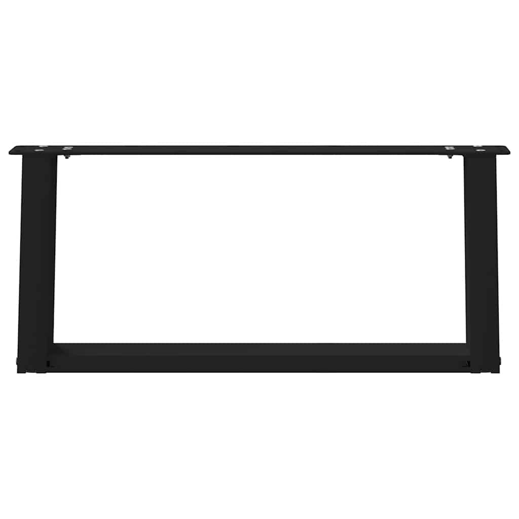 Salontafelpoten 2 st U-vormig 60x(30-31) cm staal zwart is nu te koop bij PeponiXL, paradijselijk wonen!