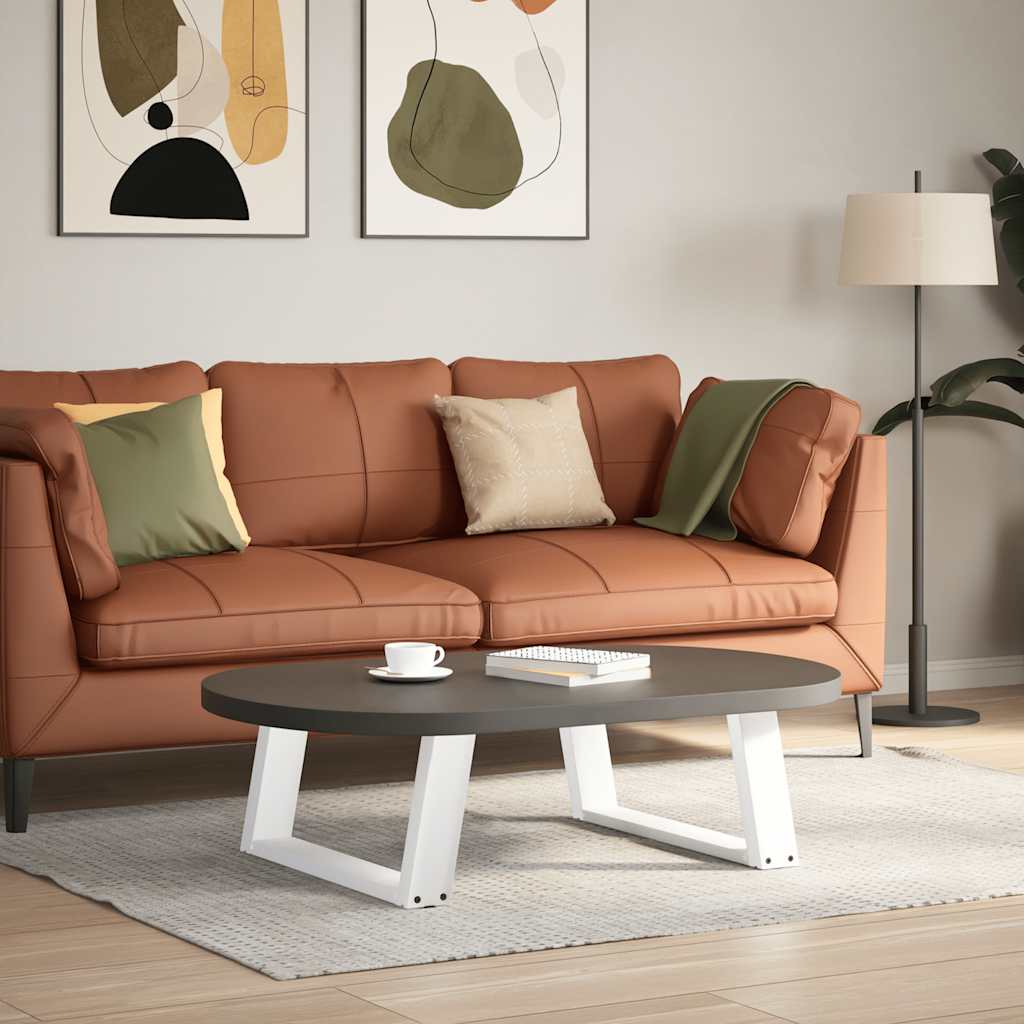 Salontafelpoten 2 st U-vormig 60x(30-31) cm staal wit is nu te koop bij PeponiXL, paradijselijk wonen!