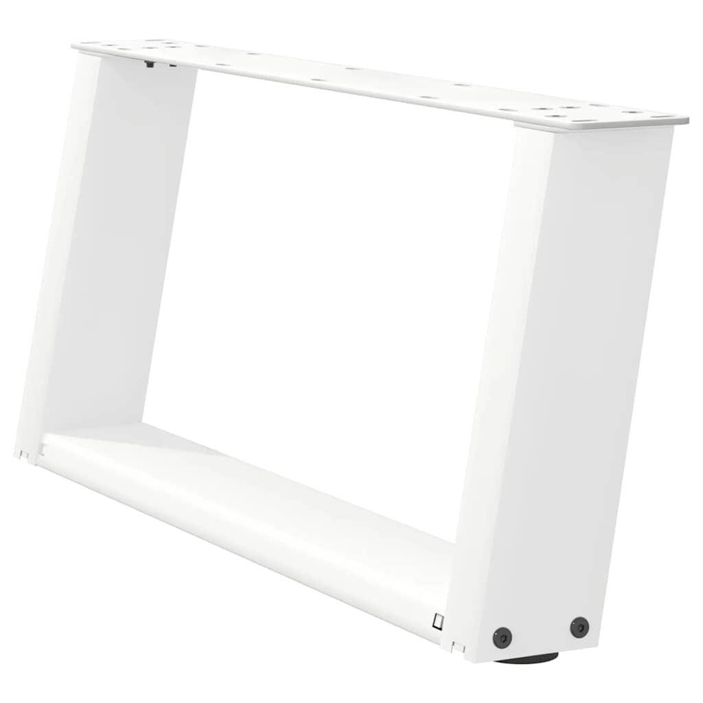 Salontafelpoten 2 st U-vormig 60x(30-31) cm staal wit is nu te koop bij PeponiXL, paradijselijk wonen!