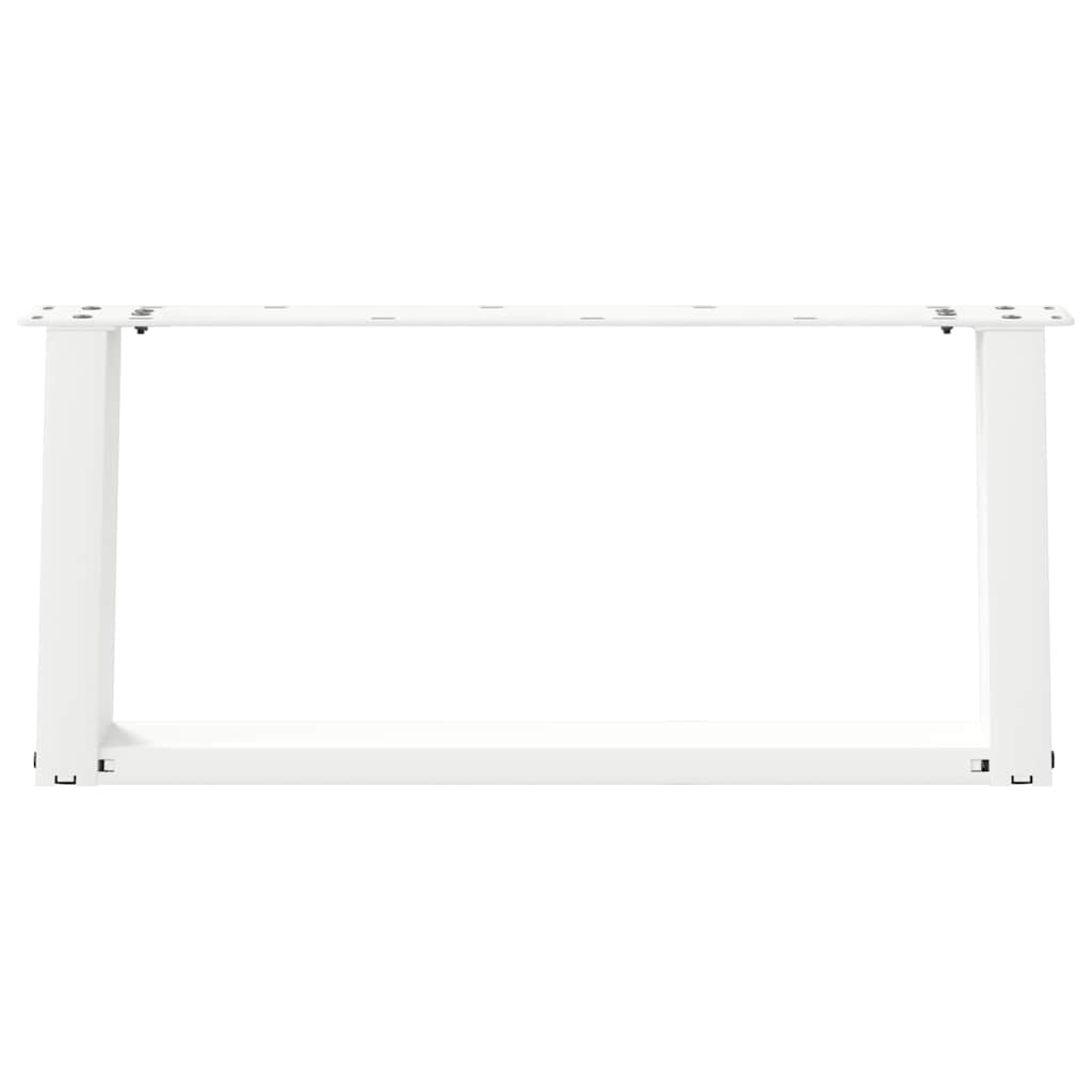 Salontafelpoten 2 st U-vormig 60x(30-31) cm staal wit is nu te koop bij PeponiXL, paradijselijk wonen!