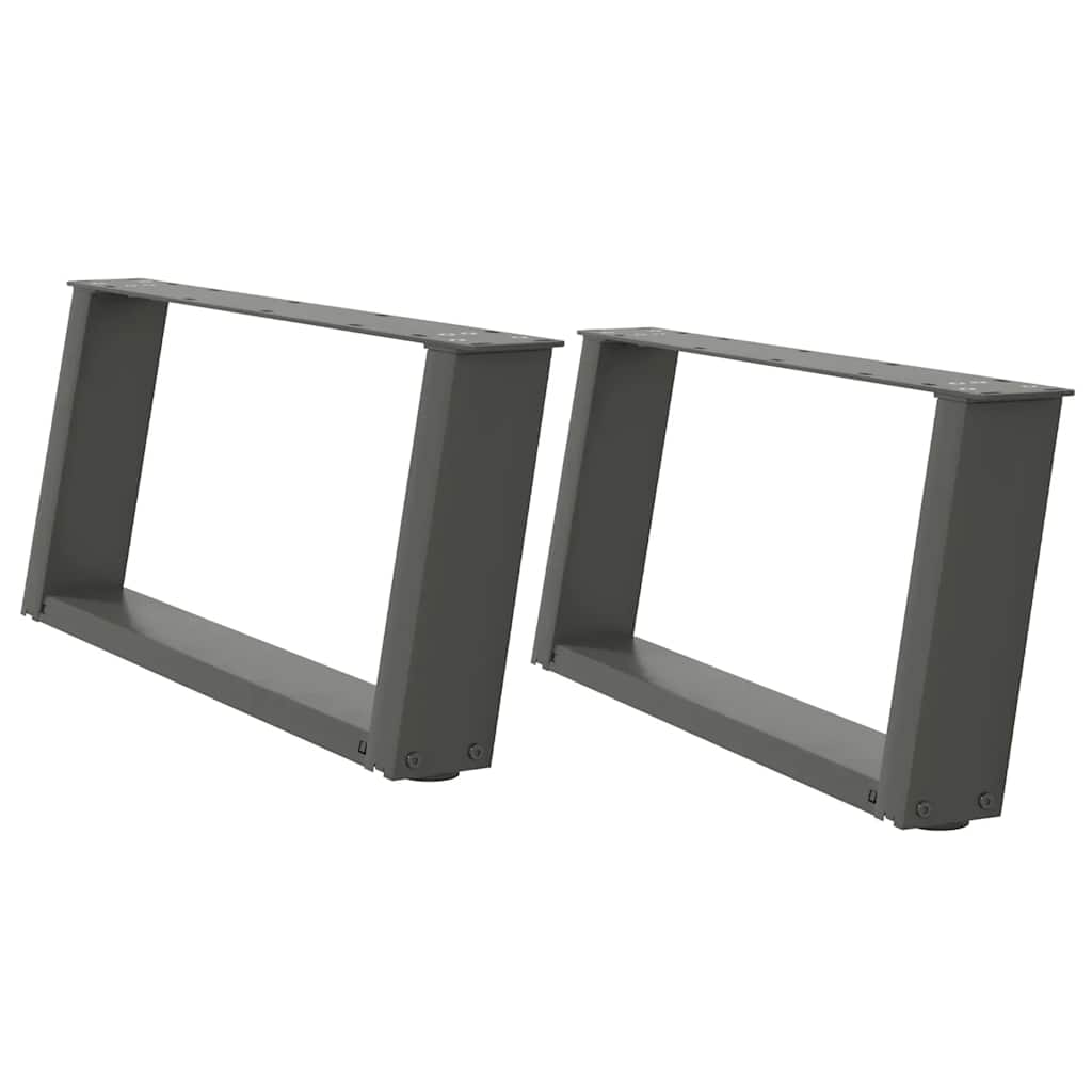 Salontafelpoten 2 st U-vormig 60x(30-31) cm staal antraciet is nu te koop bij PeponiXL, paradijselijk wonen!