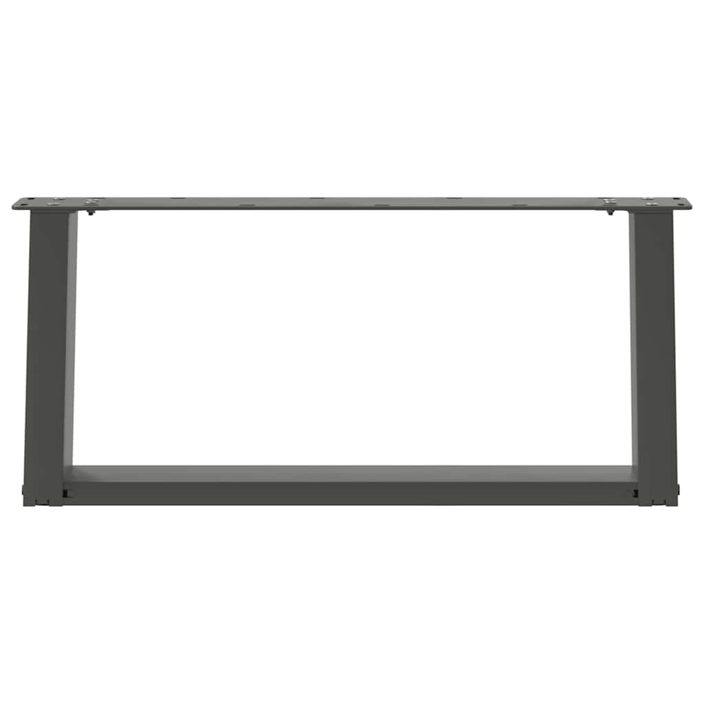 Salontafelpoten 2 st U-vormig 60x(30-31) cm staal antraciet is nu te koop bij PeponiXL, paradijselijk wonen!