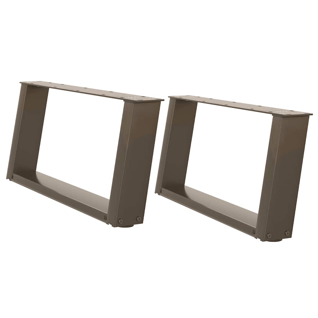 Salontafelpoten 2 st U-vormig 60x(30-31) cm staal naturel is nu te koop bij PeponiXL, paradijselijk wonen!