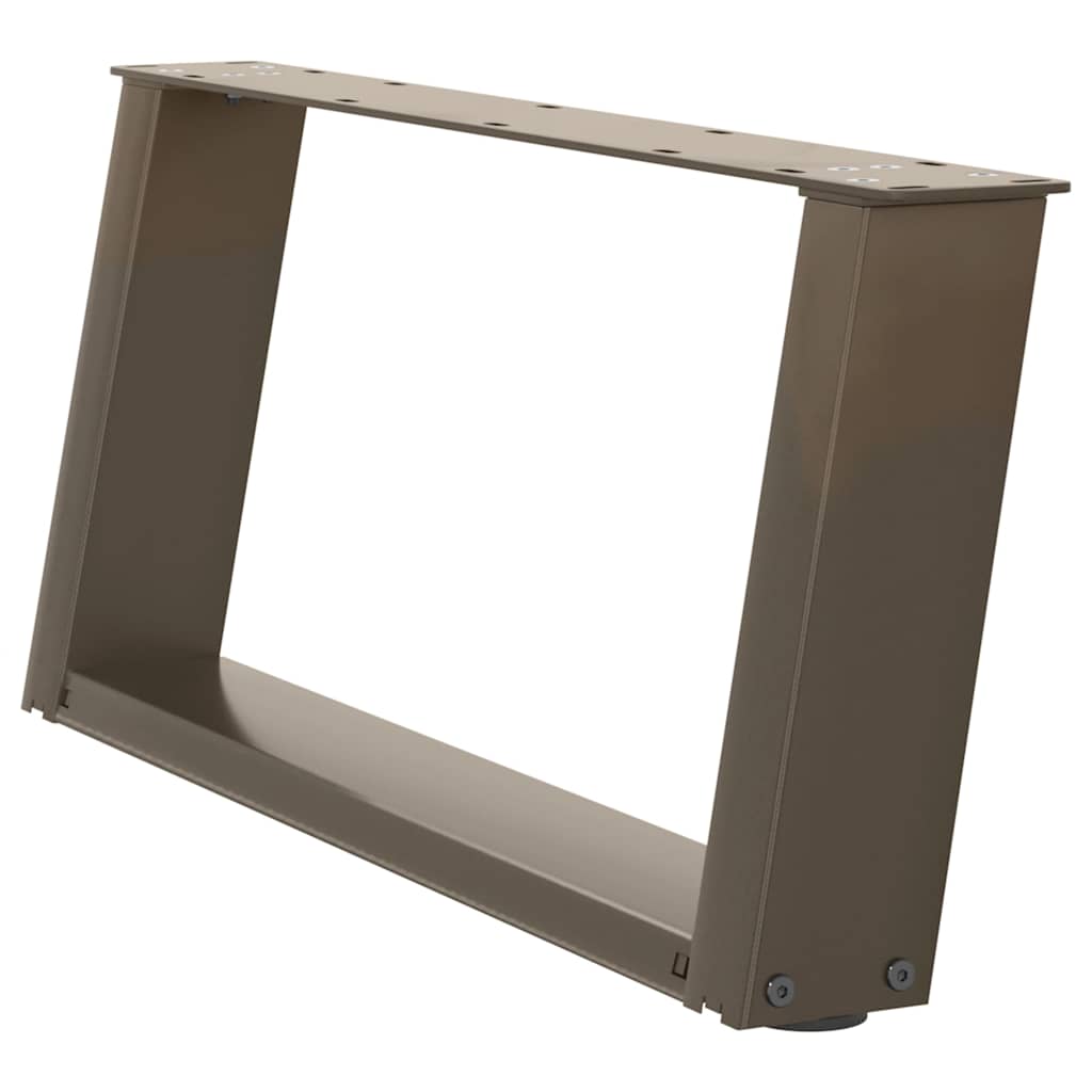 Salontafelpoten 2 st U-vormig 60x(30-31) cm staal naturel is nu te koop bij PeponiXL, paradijselijk wonen!