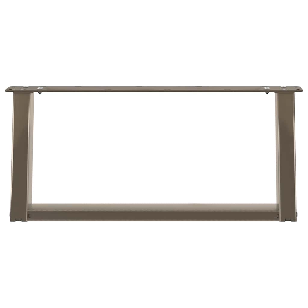 Salontafelpoten 2 st U-vormig 60x(30-31) cm staal naturel is nu te koop bij PeponiXL, paradijselijk wonen!