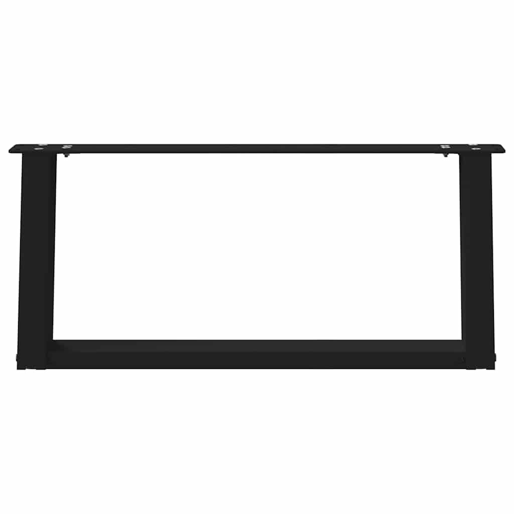 Salontafelpoten 2 st U-vormig 70x(30-31) cm staal zwart is nu te koop bij PeponiXL, paradijselijk wonen!